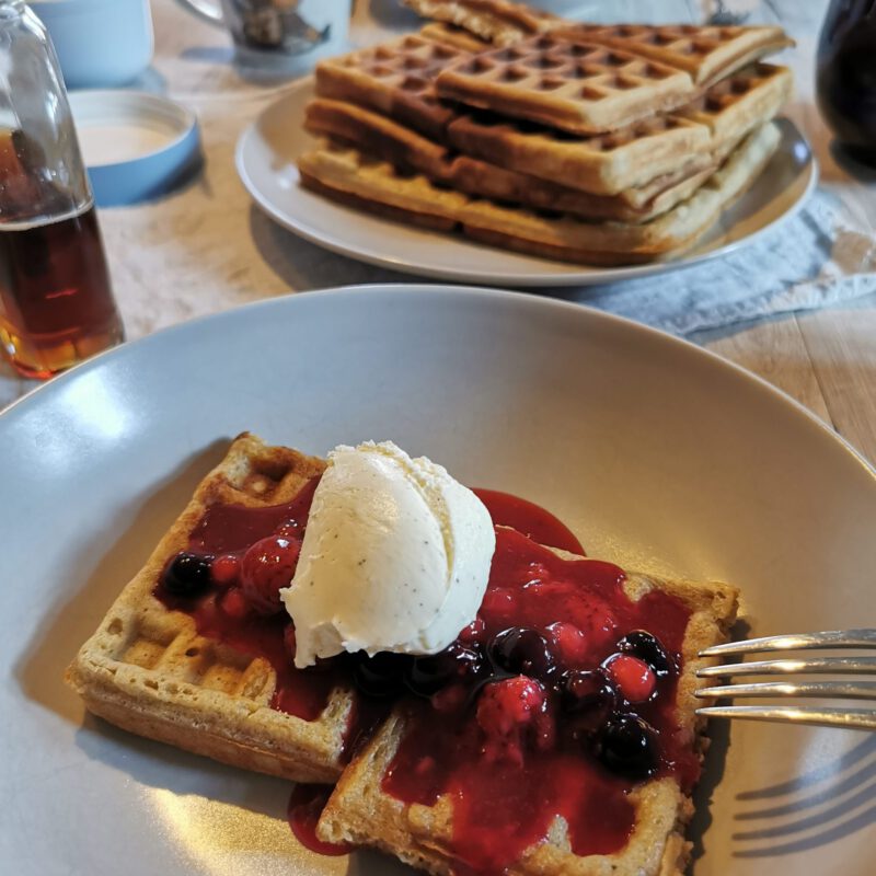 Rezept: Waffeln (mit eingeweichtem Mehl)