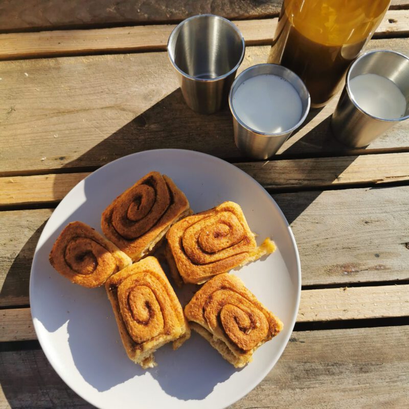 Rezept: Zimtschnecken mit wenig Hefe